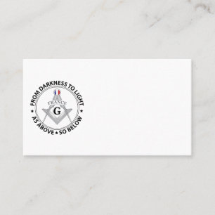 France freemasonry sign business card