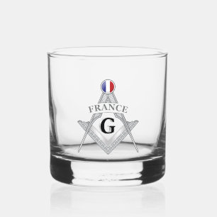 France freemasonry sign whiskey glass