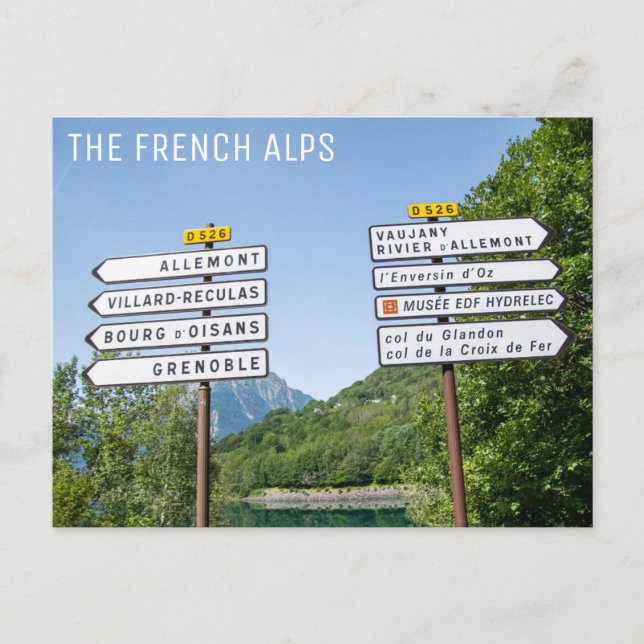 France French Alps Hiking Trail Travel Photo Postcard (Front)