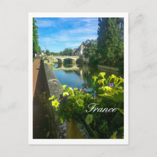 France French Bridge Architecture Cityscape Street Postcard