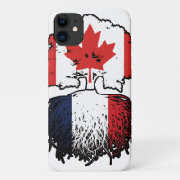 France French Canadian Canada Tree Roots Flag