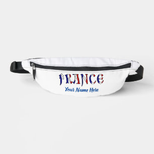 France French Flag Colours Personalised Drinking Bum Bags