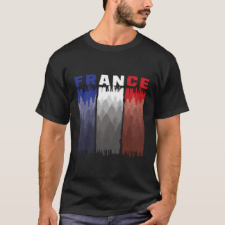 France French Flag Forest Trees T-Shirt