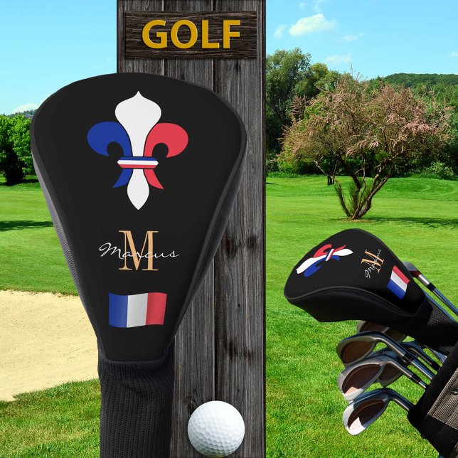 France & French Flag Monogrammed Golf Clubs Covers (Creator Uploaded)