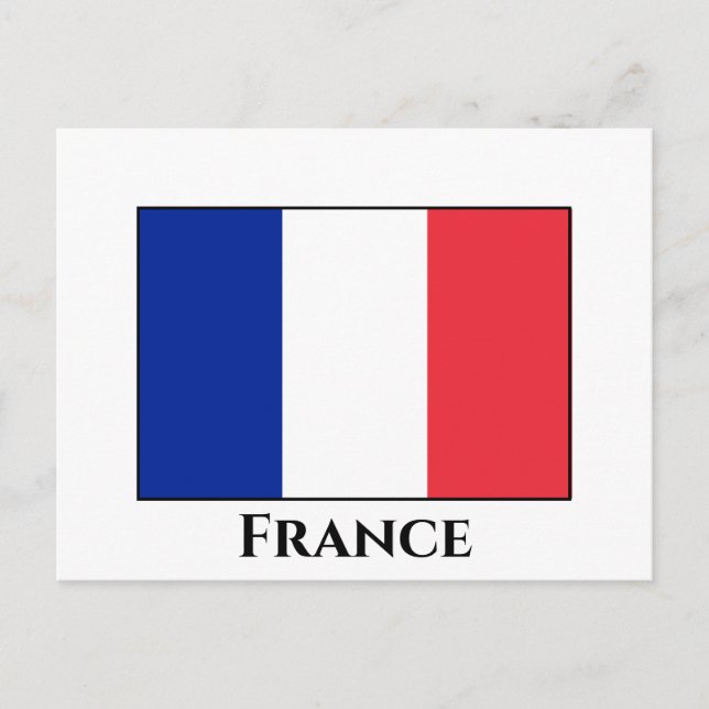 France (French) Flag Postcard (Front)