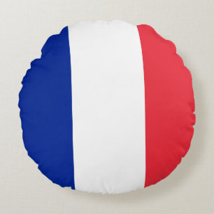 France (French) Flag Round Cushion