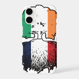 France French Irish Ireland Tree Roots Flag
