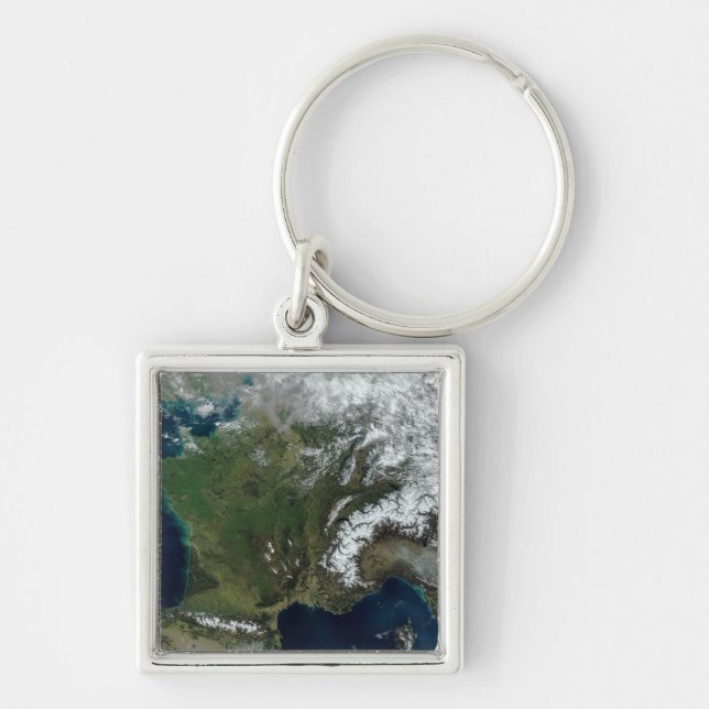 France from space key ring (Front)