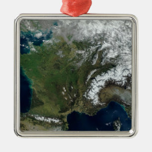 France from space metal tree decoration
