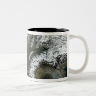 France from space Two-Tone coffee mug