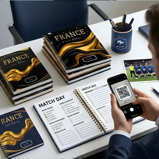 France Global Stage Supporter Hardcover Keepsake | Notebook (2026 Global Scan for exclusive updates! High-tech interactive layout notebooks live on Zazzle. 📱🏆)