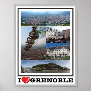 France - Grenoble - I Love - Poster