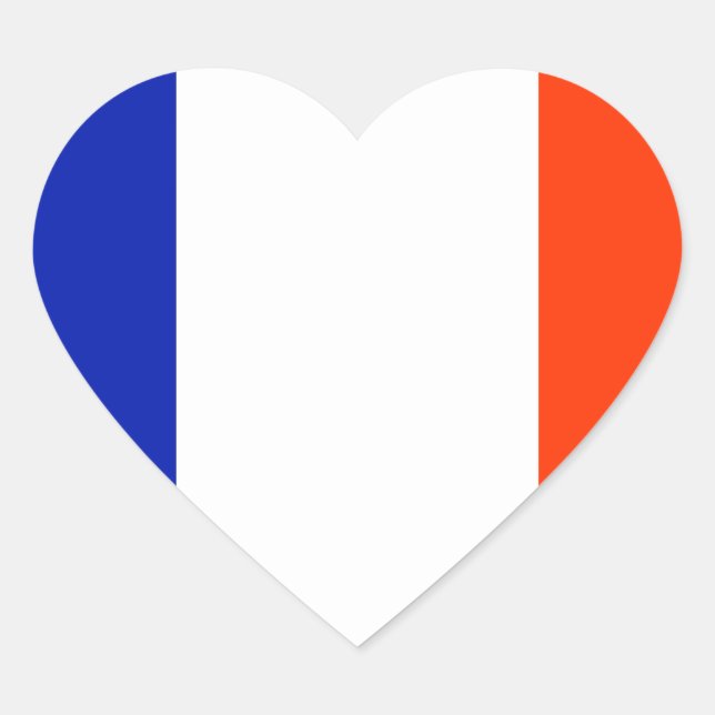 france heart flag sticker (Front)