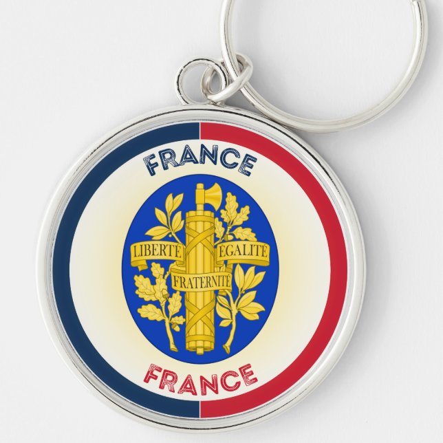 France Heritage Emblem Key Ring (Front)