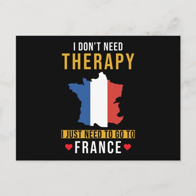 France Holiday Saying Funny Postcard (Front)
