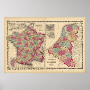 France Holland and Belgium Poster