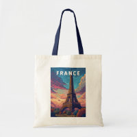 France Illustration Travel Art Vintage