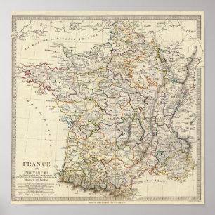 France in provinces poster