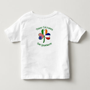 France Ireland USA Shamrock Flag Personalised Toddler T-Shirt