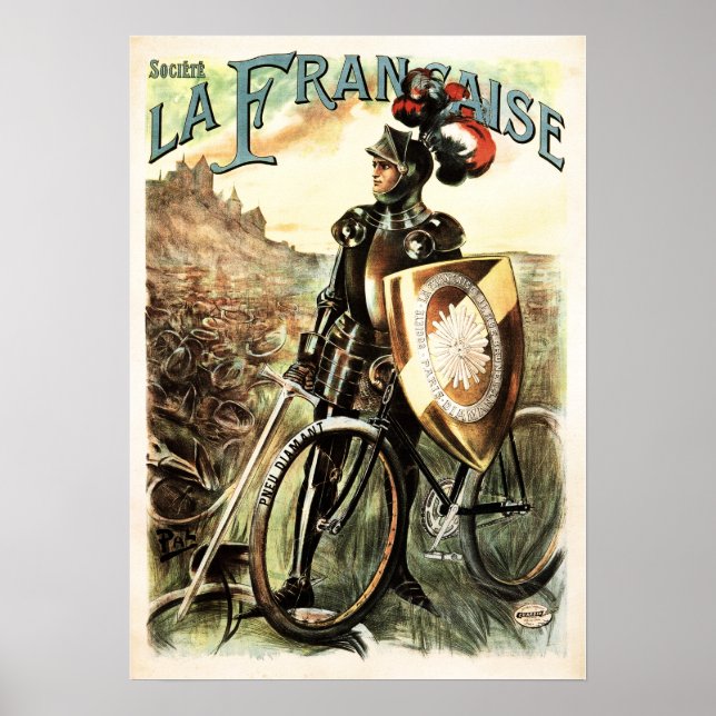 France La Francaise Cycles Vintage Bicycle Poster (Front)