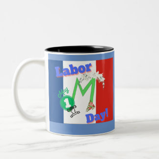 France Labour Day Theme Design Two-Tone Coffee Mug