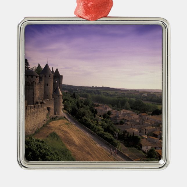 FRANCE, Languedoc Carcassonne 2 Metal Tree Decoration (Front)