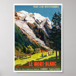 France Le Mont Blanc Travel Poster Restored