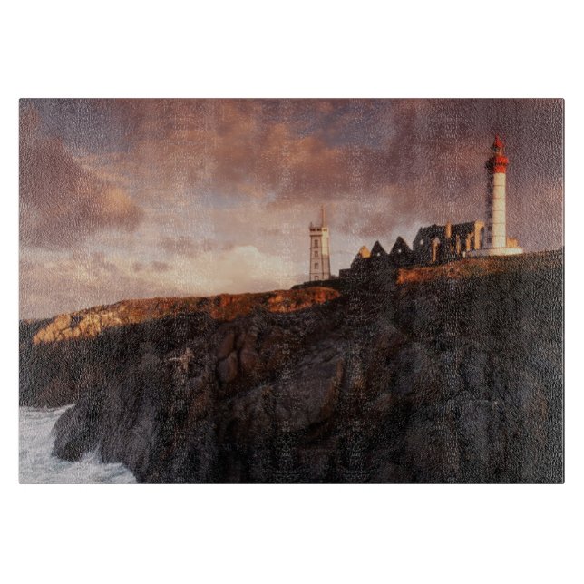 France, lighthouse at dawn cutting board (Front)