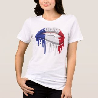 France lips pride root flag Tri-Blend shirt