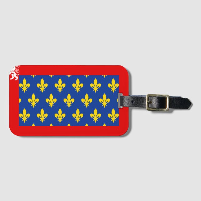 France Maine Flag Luggage Tag (Front Horizontal)