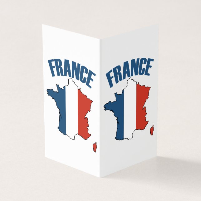France Map - French Flag (Outside)