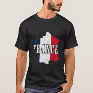 France Map Pride French Flag T-Shirt