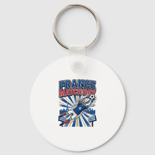 France Match Day Skeleton Striker Nations High Ene Key Ring