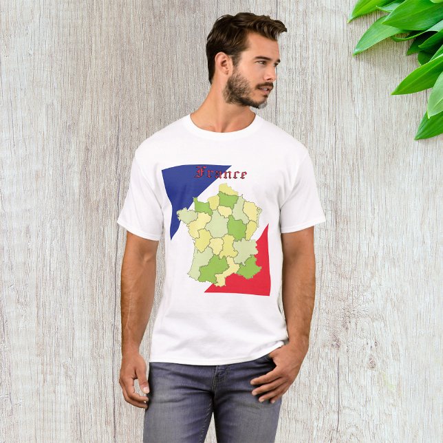France National Colours And Map T-Shirt (Creator Uploaded)
