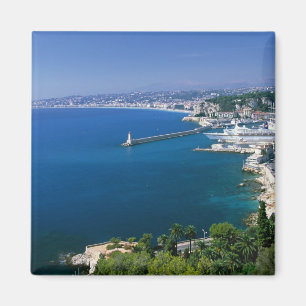 France, Nice, aerial view of the port Magnet