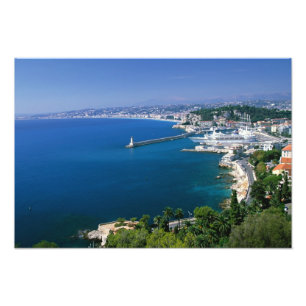 France, Nice, aerial view of the port Photo Print