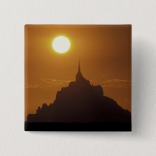 France, Normandy. Mont Saint Michele 15 Cm Square Badge