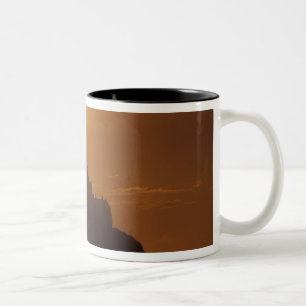 France, Normandy. Mont Saint Michele Two-Tone Coffee Mug