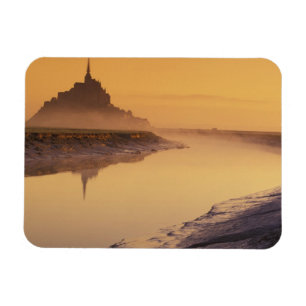 FRANCE, Normandy Mont St. Michel. Morning Light Magnet