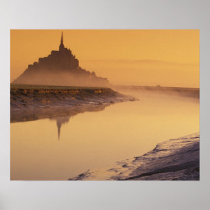 FRANCE, Normandy Mont St. Michel. Morning Light Poster
