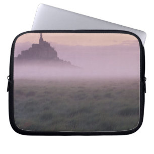 FRANCE, Normandy Mont St. Michel. Morning Mist Laptop Sleeve