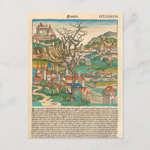 France Nuremberg Chronicle 1493 Mediaeval Old Book Postcard