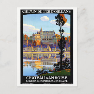 France Orleans Restored Vintage Travel Poster Postcard