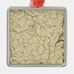 France outline metal tree decoration