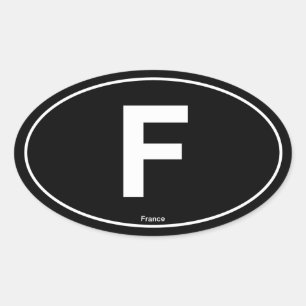 France Oval Sticker