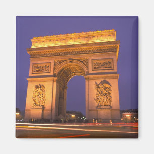 France, Paris, Arc de Triomphe at dusk. Magnet