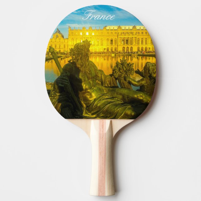 France Paris Architecture Sunset Versailles Ping Pong Paddle (Front)