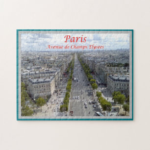 France - Paris - Avenue de Champs Elysees - Jigsaw Puzzle