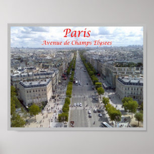 France - Paris - Avenue de Champs Elysees - Poster