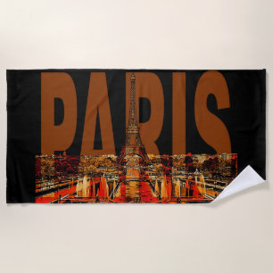 France Paris Beach Towel